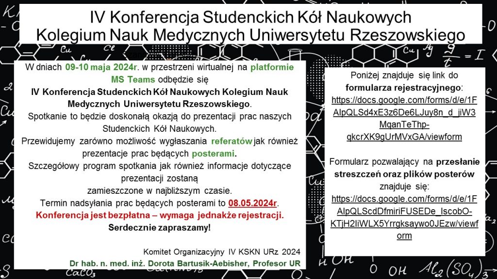 IV Konferencja Studenckich Kół Naukowych Kolegium Nauk Medycznych Uniwersytetu Rzeszowskiego